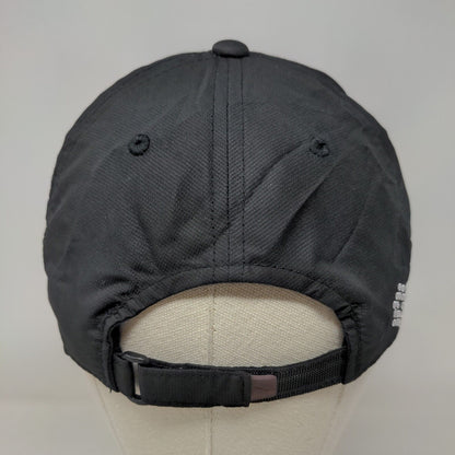 PUMA Strapback Hat Black One Size Embroidered Logo Adjustable Vent Holes