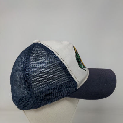 Bass Pro Shops Snapback Trucker Hat Blue OSFM Gone Fishing Embroidered