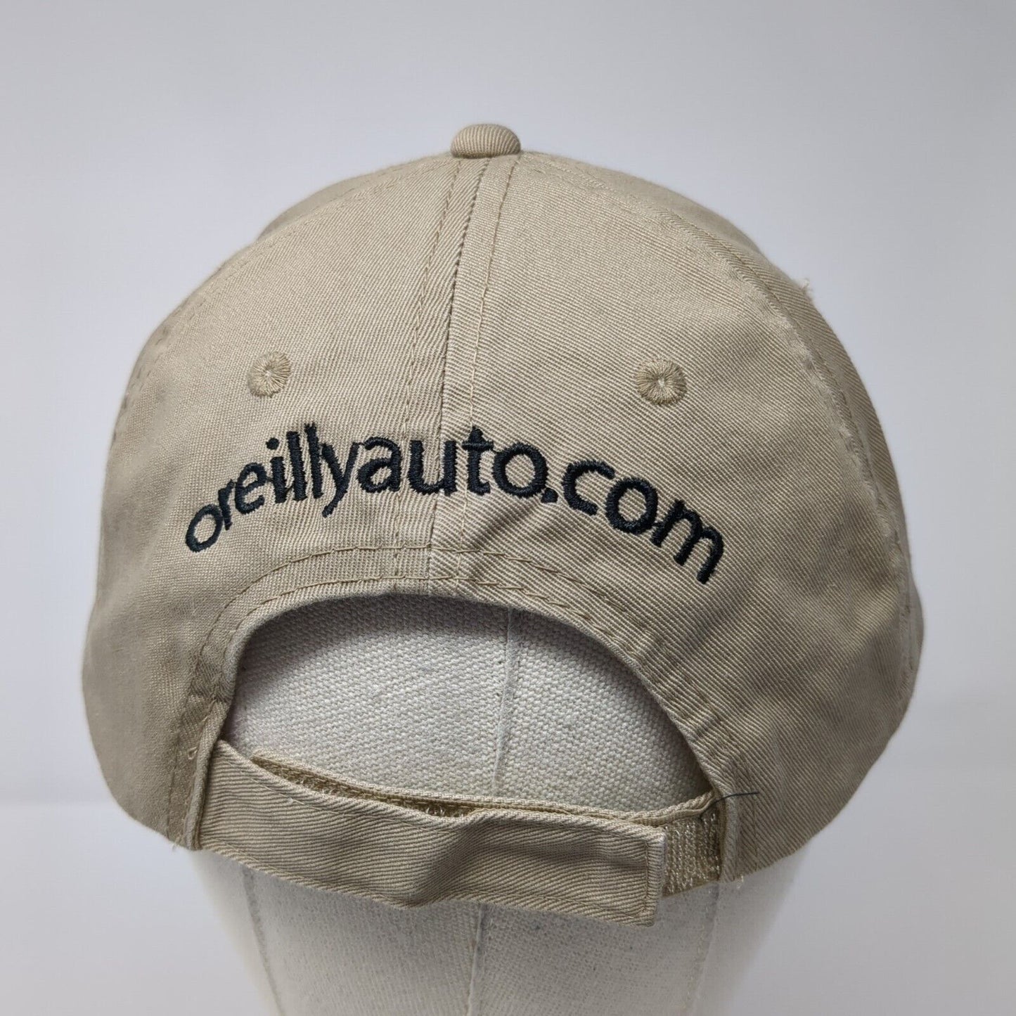 O'Reilly Auto Parts Strapback Hat Tan One Size Embroidered Adjustable