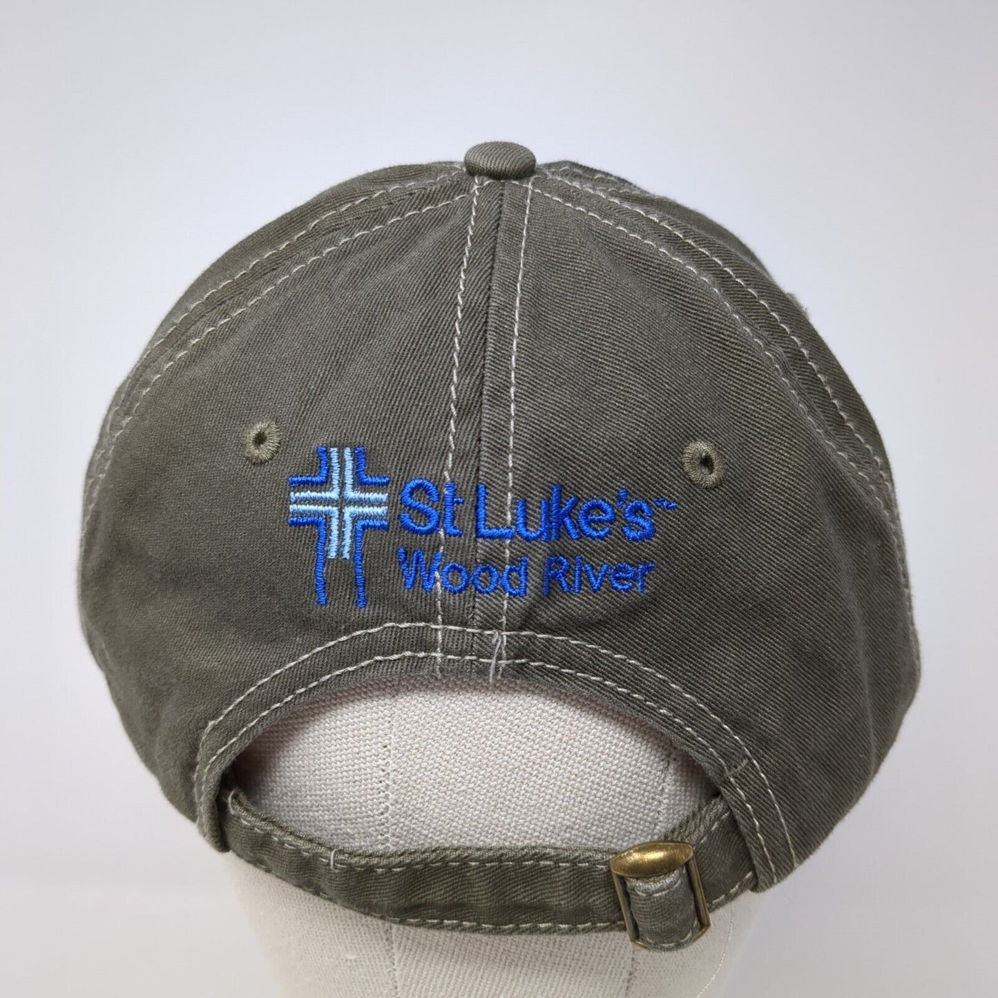 Camp Rainbow Gold St. Luke's Wood River Slideback Hat Brown OS Adjustable Cotton