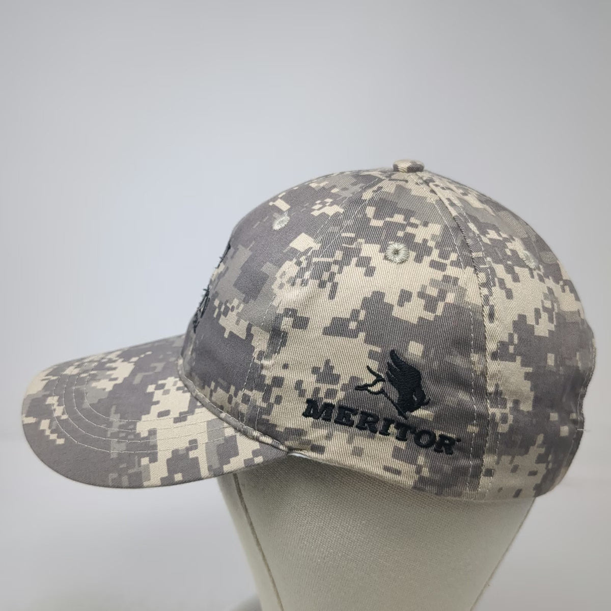 AMC Baseball Cap Gray Digital Camo Wyakin Foundation Meritor OSFM Hat 6-Panel