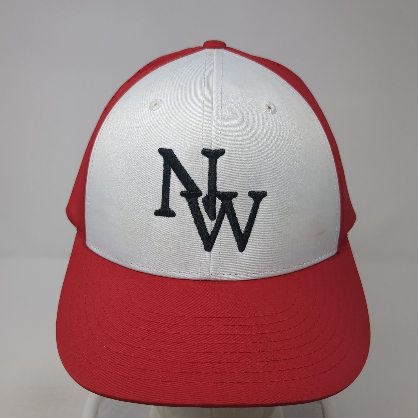 NW Fitted Hat Red XL Embroidered Laser Cut Vent Holes Richardson PTS 30