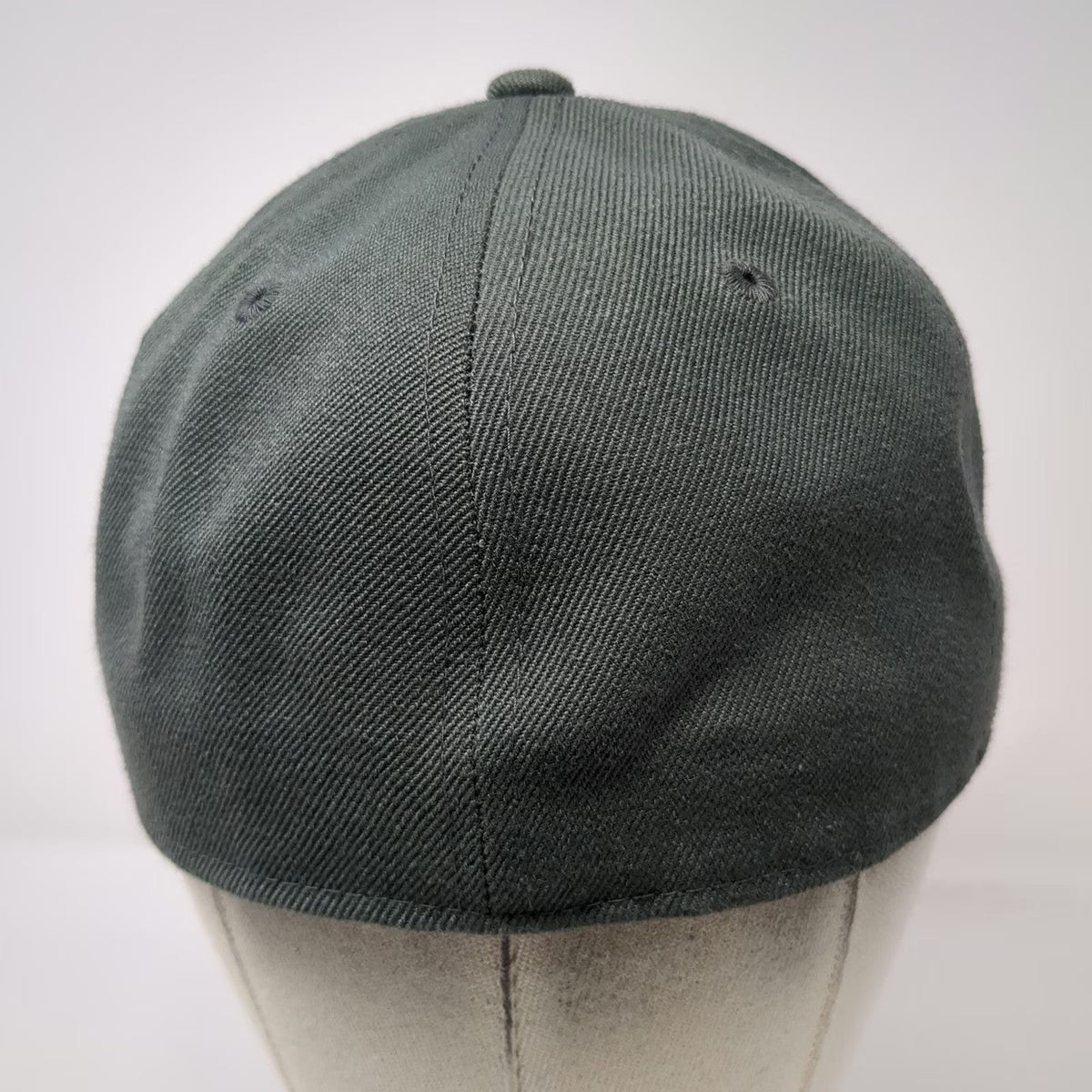 Decky Baseball Cap Gray 7 1/4 Fitted 6-Panel Flat Brim Solid Hat