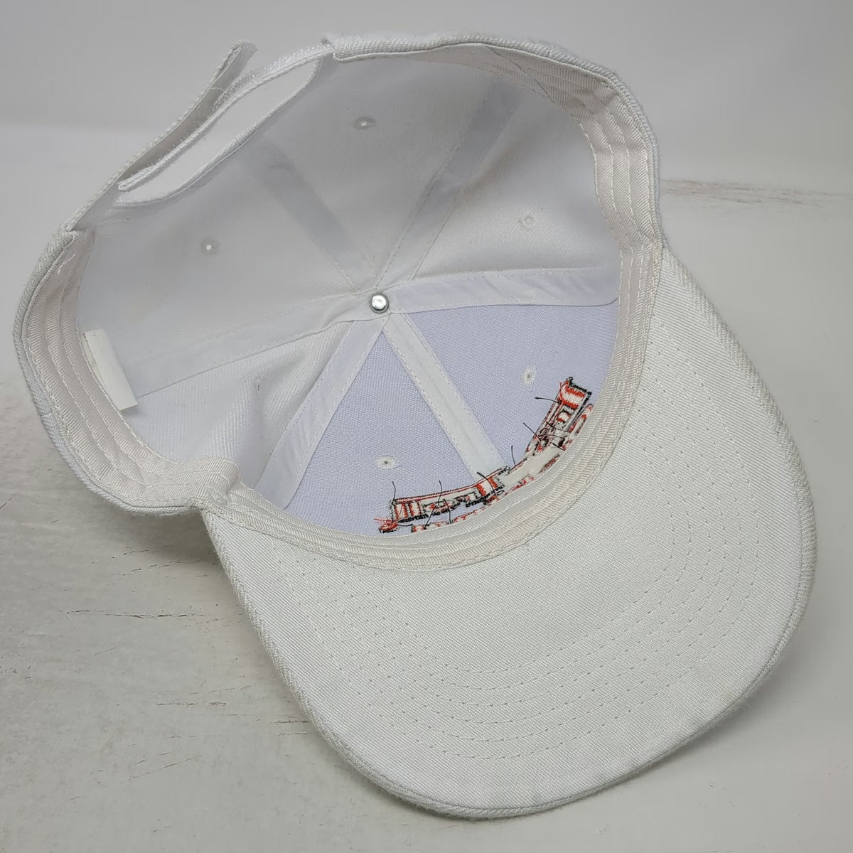 Pro-Troll Fishing White One Size Baseball Cap Strapback Structured Hat Logo