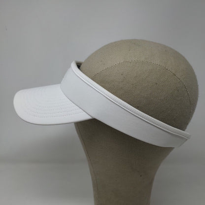 Adidas Women's Sun Visor Cap Hat White Embroidered Logo Polyester Blend