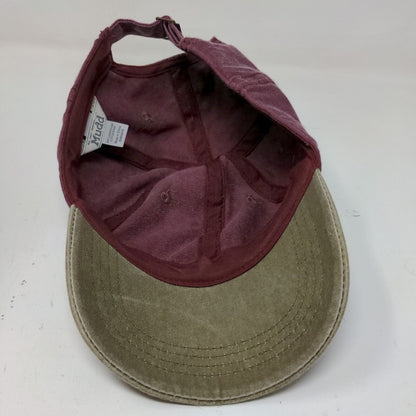 Mudd Women's Slideback Hat Red Beige Adjustable 100% Cotton Blank