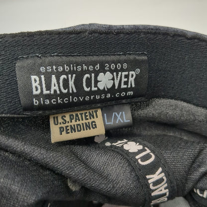 Black Clover Baseball Cap Gray XL Fitted American Flag Clover Live Lucky Hat