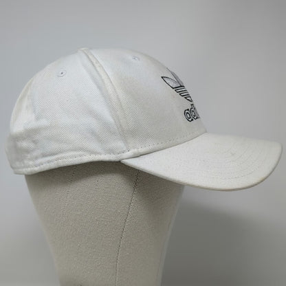 Adidas Baseball Cap White One Size Trefoil Logo Snapback Embroidered Cotton Hat