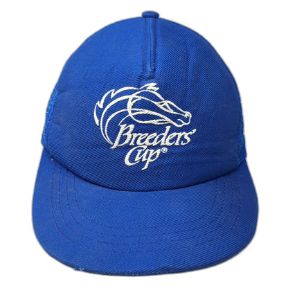 Breeders Cup Horse Racing Blue One Size Trucker Hat Mesh Snapback Embroidered