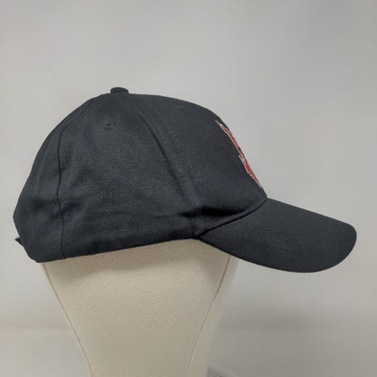 Indianapolis Indians Mens Strapback Hat Black Adjustable Embroidered Logo Cotton