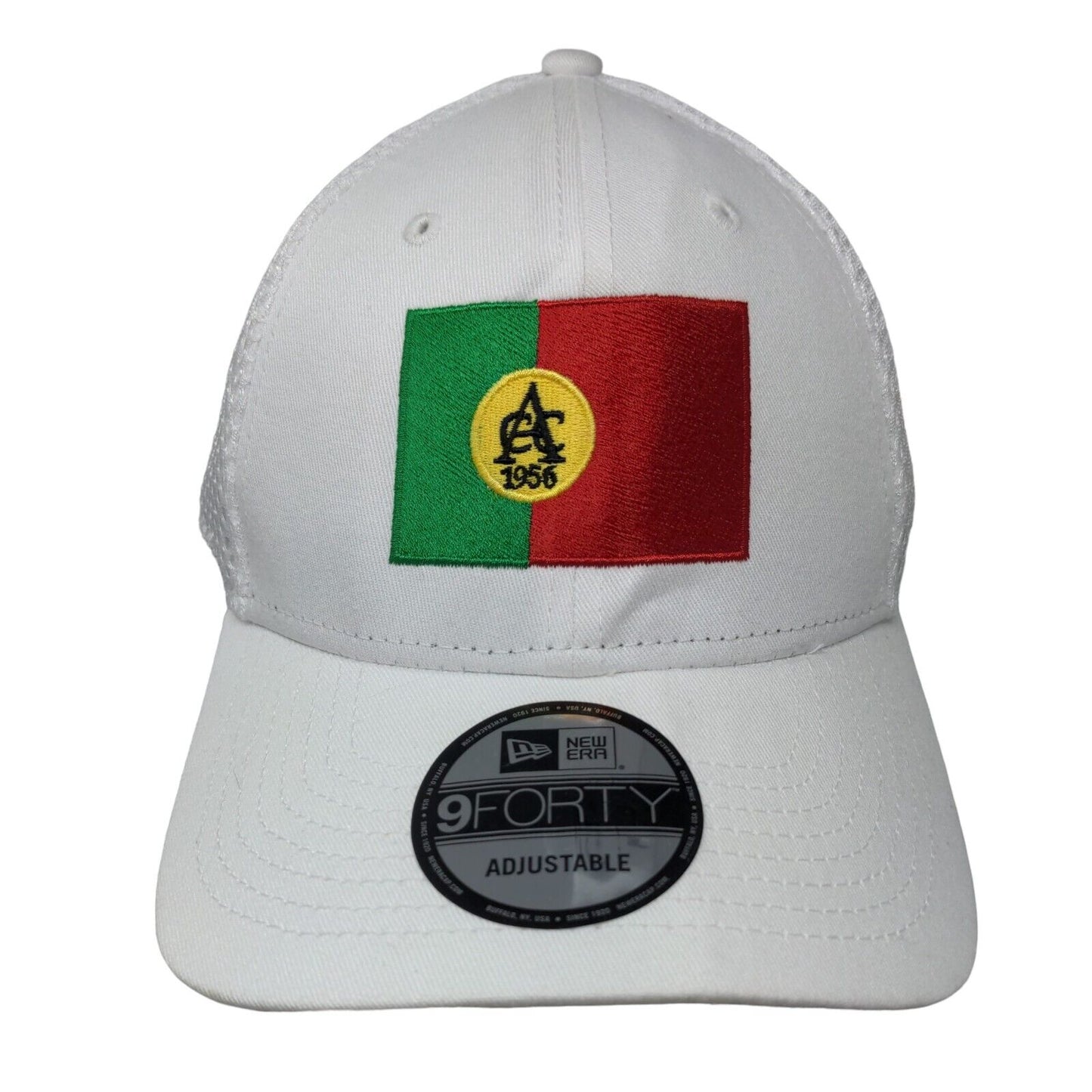 New Era Snapback Hat White OSFM Embroidered Mesh Adjustable 9Forty