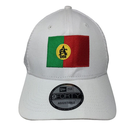 New Era Snapback Hat White OSFM Embroidered Mesh Adjustable 9Forty