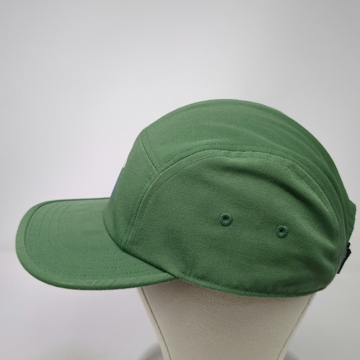 Cotopaxi 5 Panel Green Hat One Size Llama Logo Recycled Polyester Strapback
