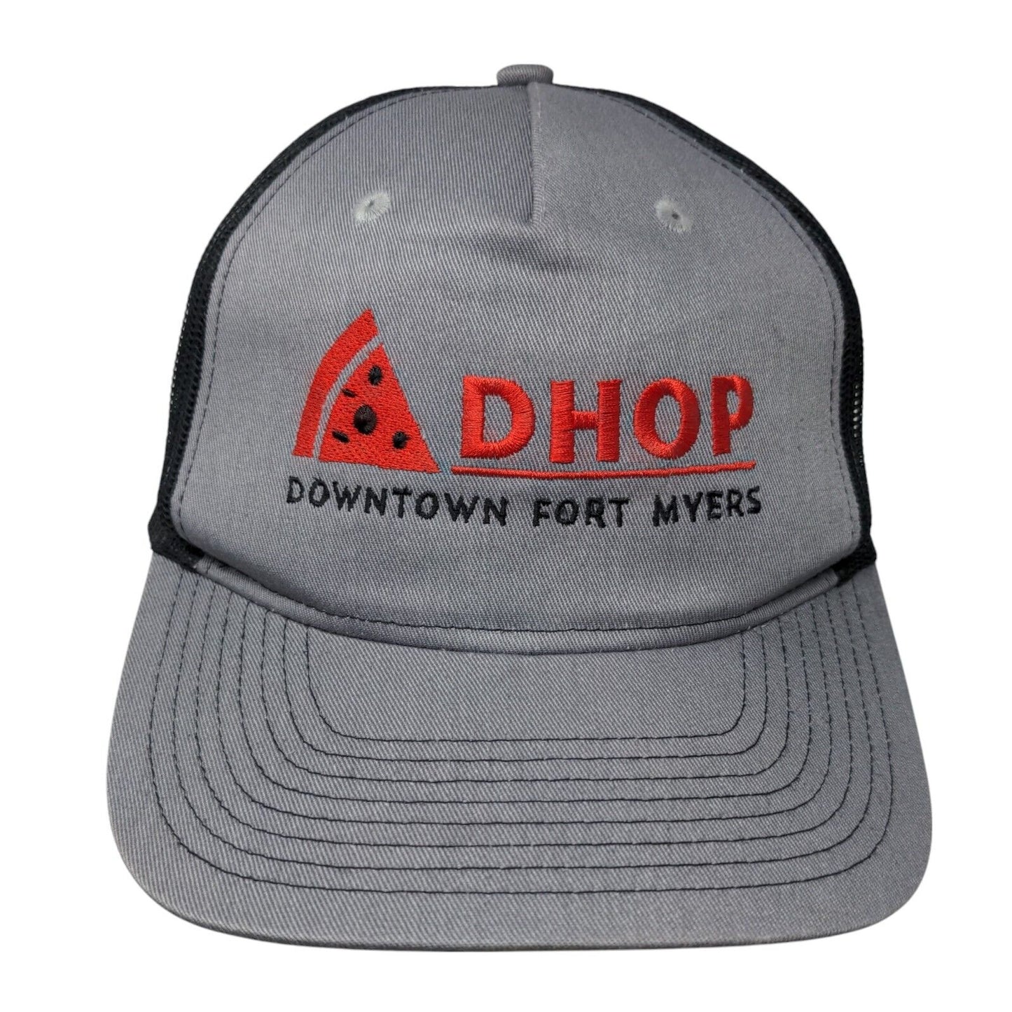 DHOP Downtown Fort Myers Snapback Mesh Back Trucker Hat Gray One Size