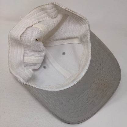 Columbia Fitted Trucker Hat Gray One Size Patch Logo Mesh Back Flexfit