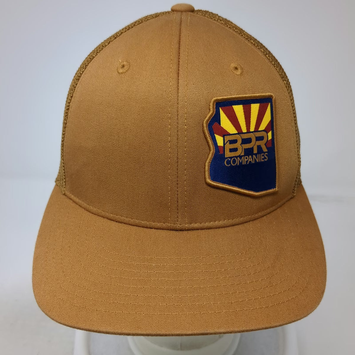 Yupoong Baseball Cap Brown One Size Mesh Flexfit Arizona BPR Companies Hat