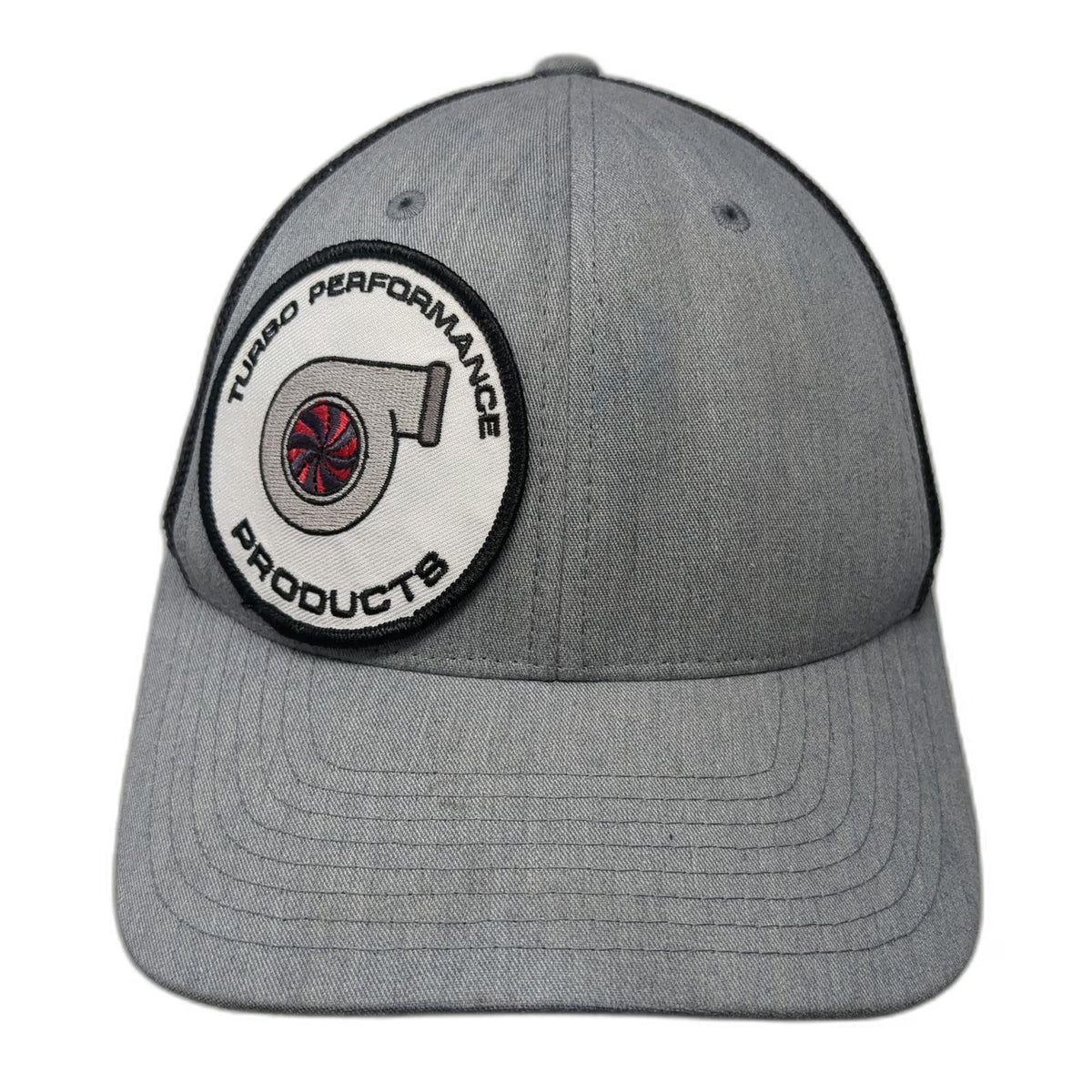 Richardson Baseball Cap Gray M Turbo Performance Products Mesh Flexfit Hat