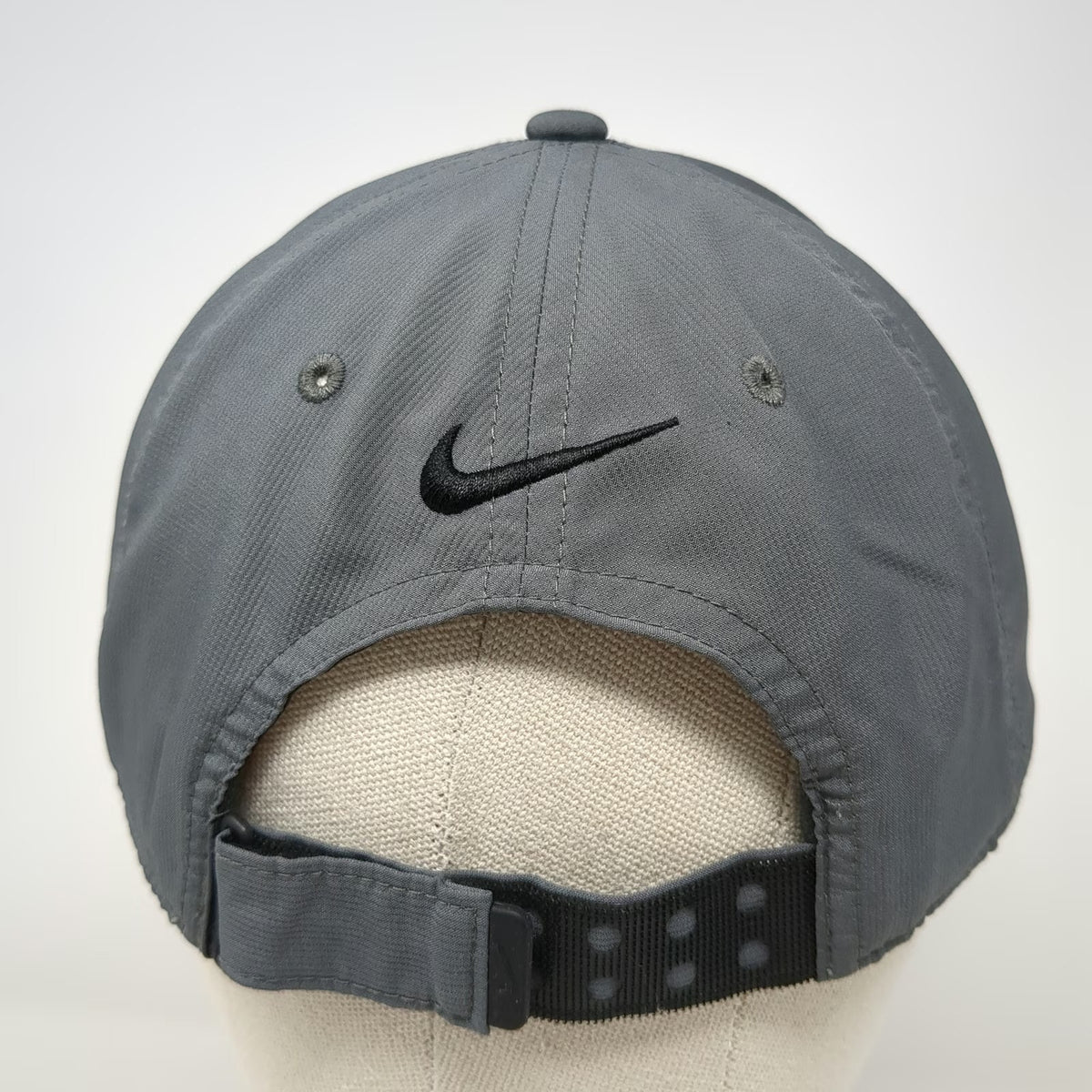 Nike Baseball Cap Gray One Size Hat Dri-Fit Legacy91 Strapback Swoosh Polyester
