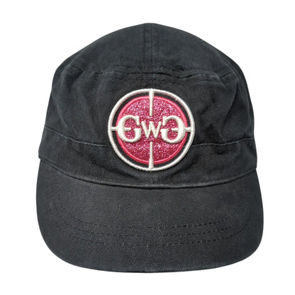 GWG Girls With Guns Cadet Army Cap Black One Size Adjustable Glitter Embroidered