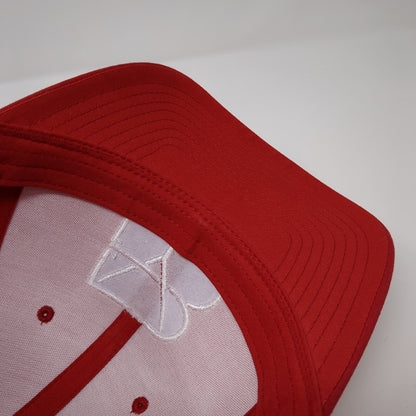 YB Snapback Mesh Back Trucker Hat Red OSFA Solid The Classics Yupoong