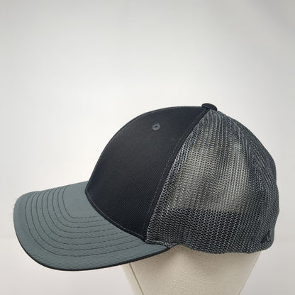 Pacific Headwear Fitted Trucker Hat Gray 7 3/8-8 Lightweight Mesh Back Blank