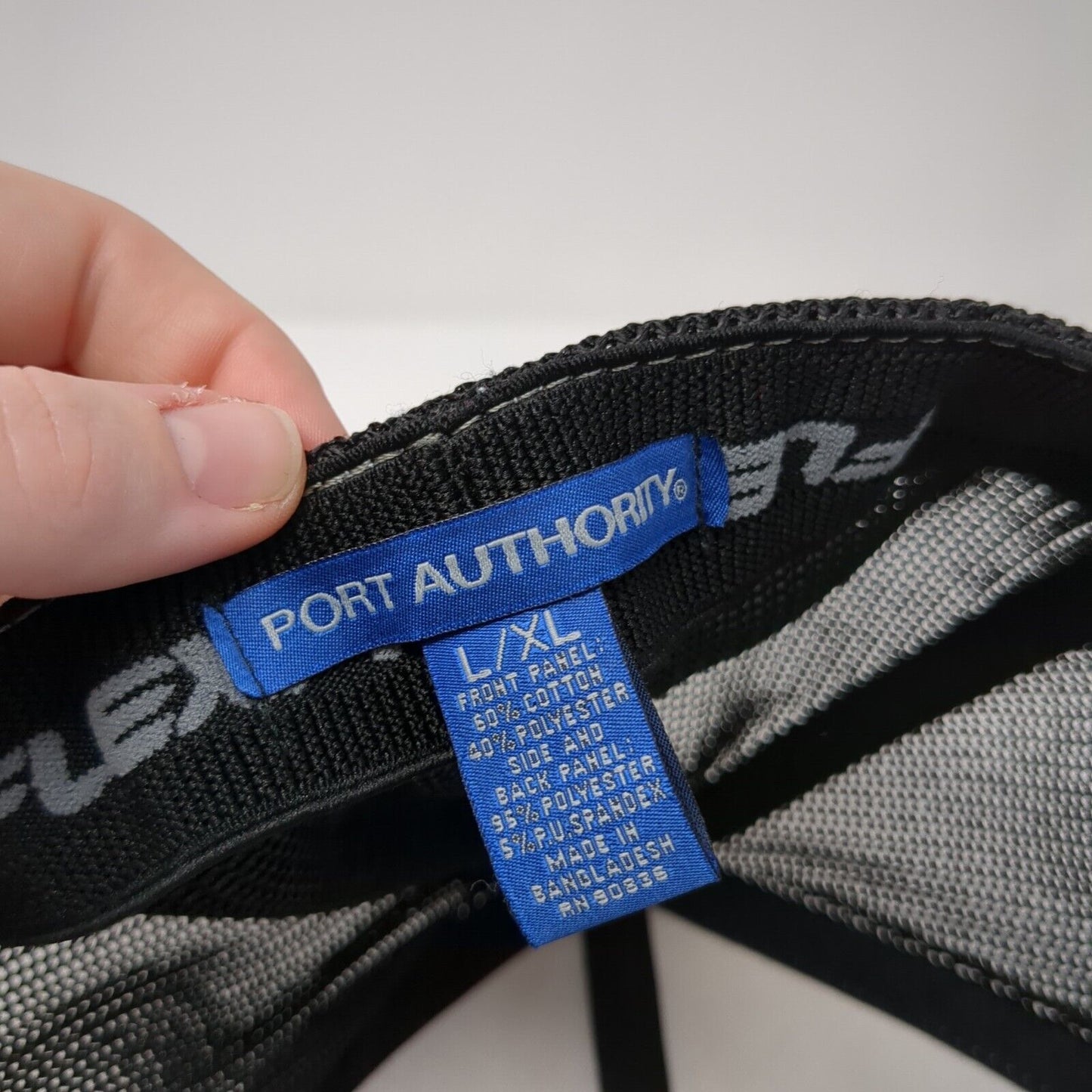 Wyoming Raised Fitted Trucker Hat Gray Large/XL Flexfit Port Authority