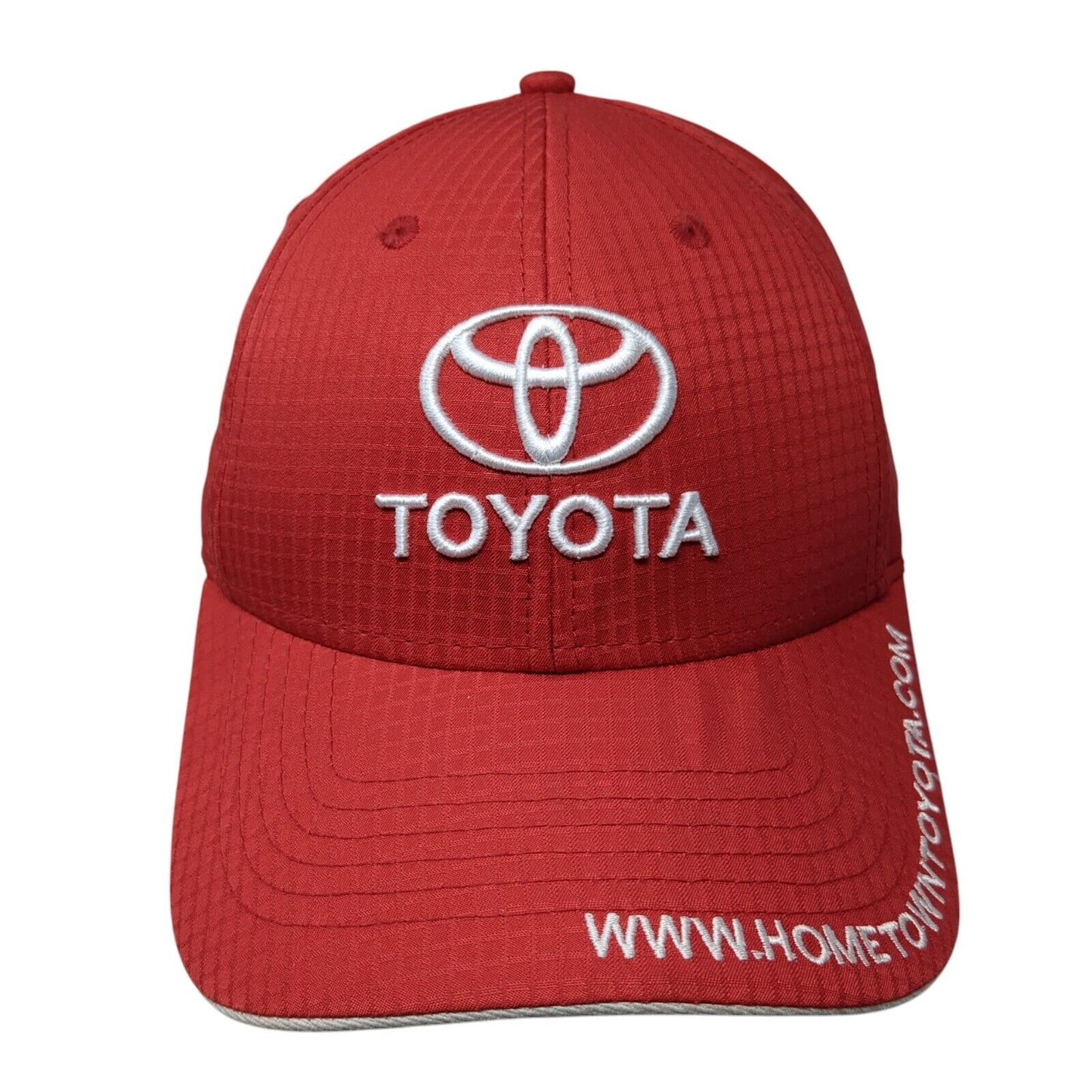 Toyota Hometown Strapback Hat Red One Size Adjustable Embroidered Atlanta Cap
