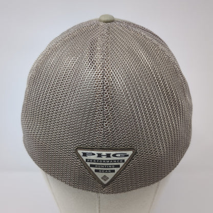 Columbia Fish Flag Fitted Trucker Hat Brown One Size Lightweight Mesh Back