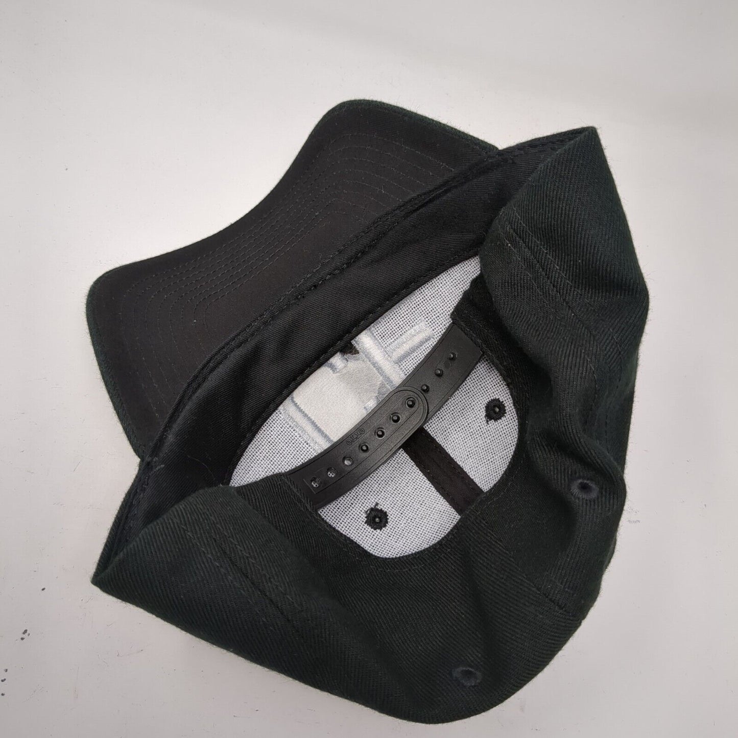 CE Snapback Hat Black OSFM Adjustable Embroidered Solid 6 Panel Otto
