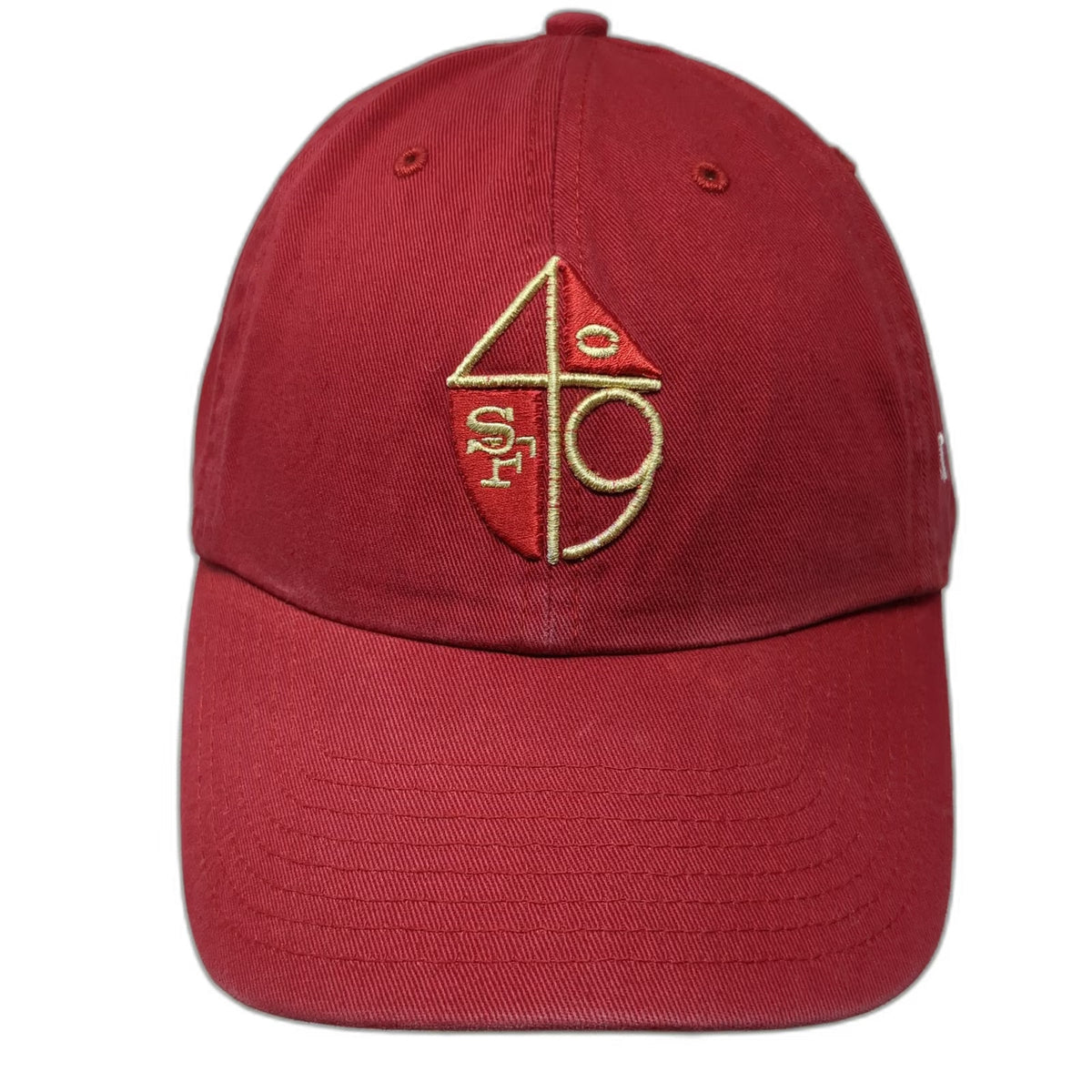 '47 San Francisco 49ers NFL Red One Size Strapback Cap Hat Shield Logo Cotton