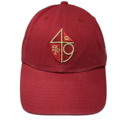 '47 San Francisco 49ers NFL Red One Size Strapback Cap Hat Shield Logo Cotton
