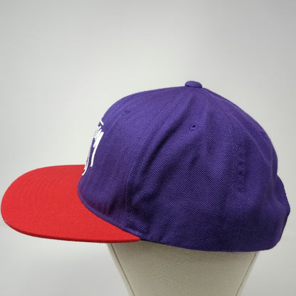Stussy X Starter Collab Snapback Hat Purple Red White One Size Embroidered Logo