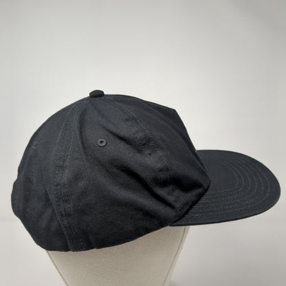 Quiksilver Snapback Hat Black One Size Adjustable Embroidered Netplus Cotton