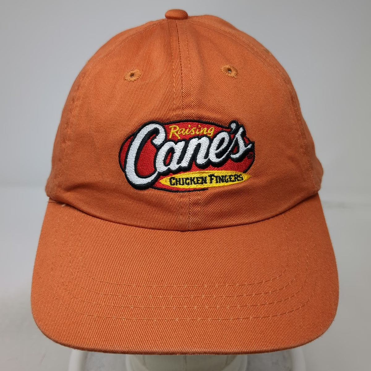 Raising Cane's Chicken Fingers Baseball Cap Orange One Size Embroidered Logo Hat