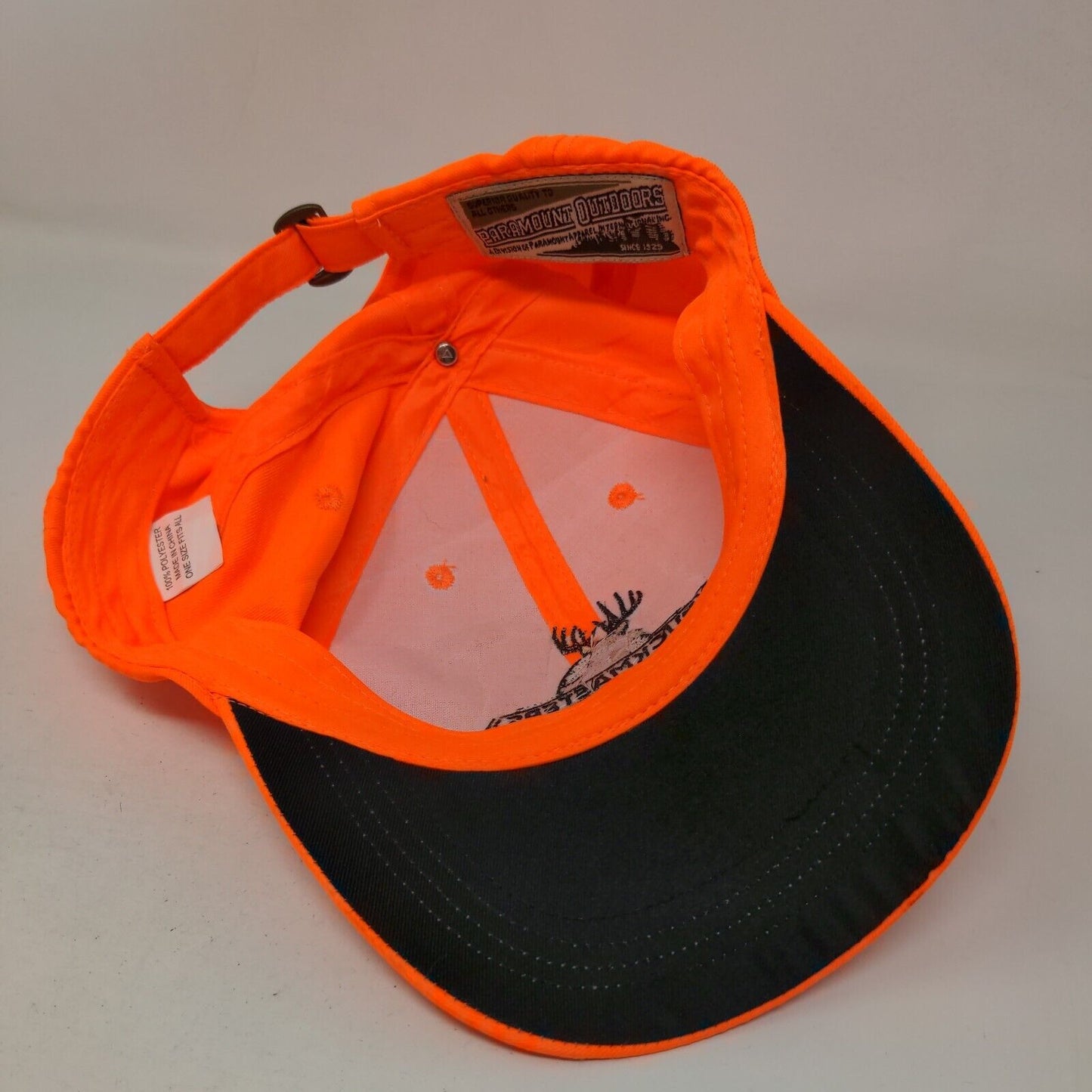 Buckmasters Deer Slideback Hat Orange OSFA Embroidered Paramount Outdoors