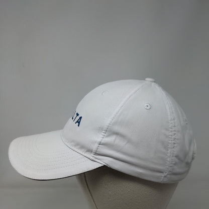 Delta Strapback Hat White One Size Adjustable Embroidered Vented Holes Adams
