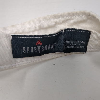 PHS Sun Visor Hat White One Size Adjustable Embroidered Lightweight Sportsman