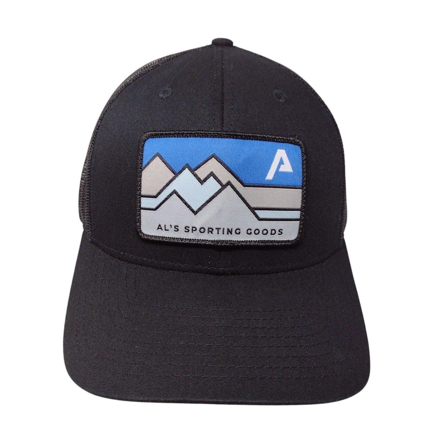Al's Sporting Goods Snapback Trucker Hat Black OSFA Mesh Back Richardson
