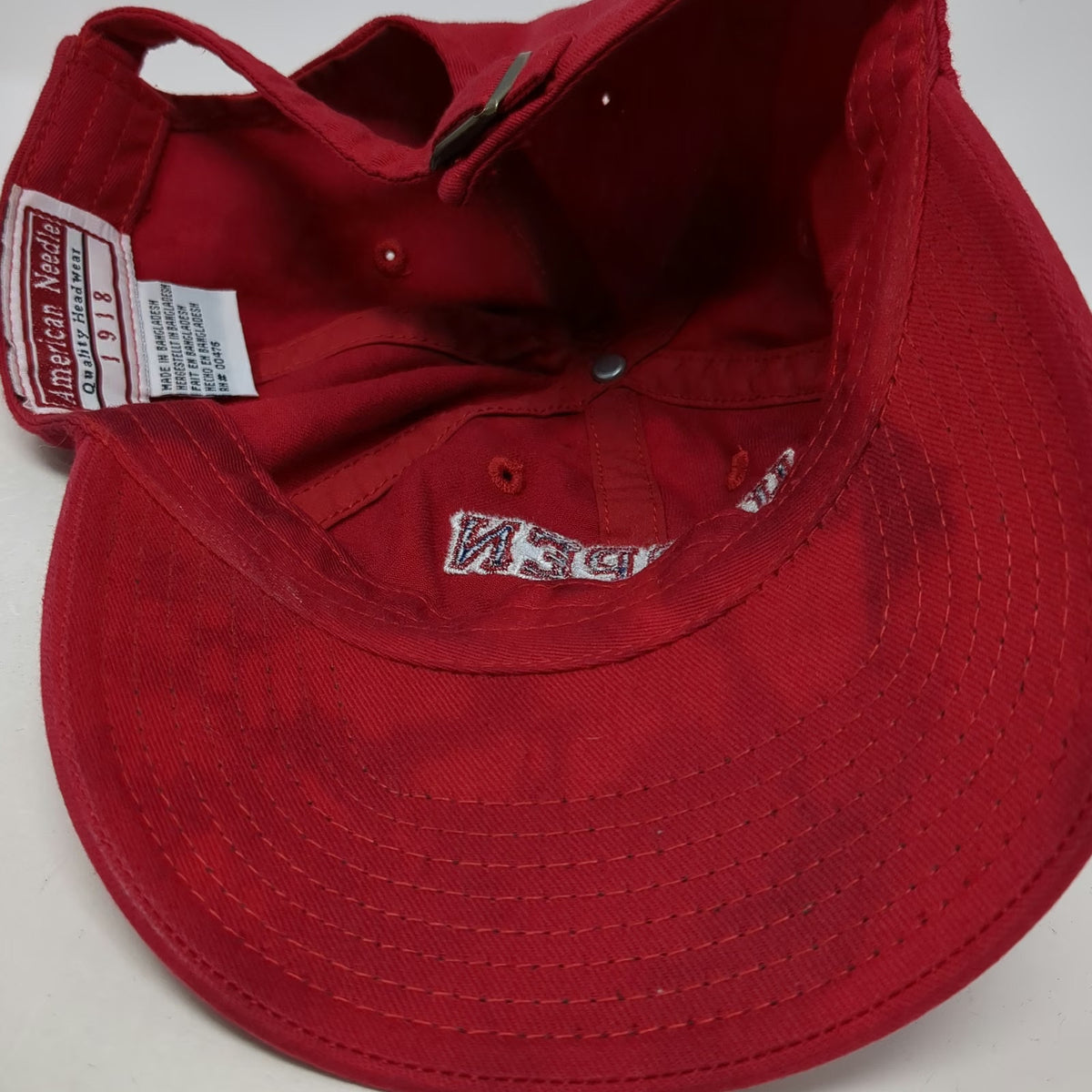 American Needle Baseball Cap Red One Size US Open 2011 Tennis Hat Slideback