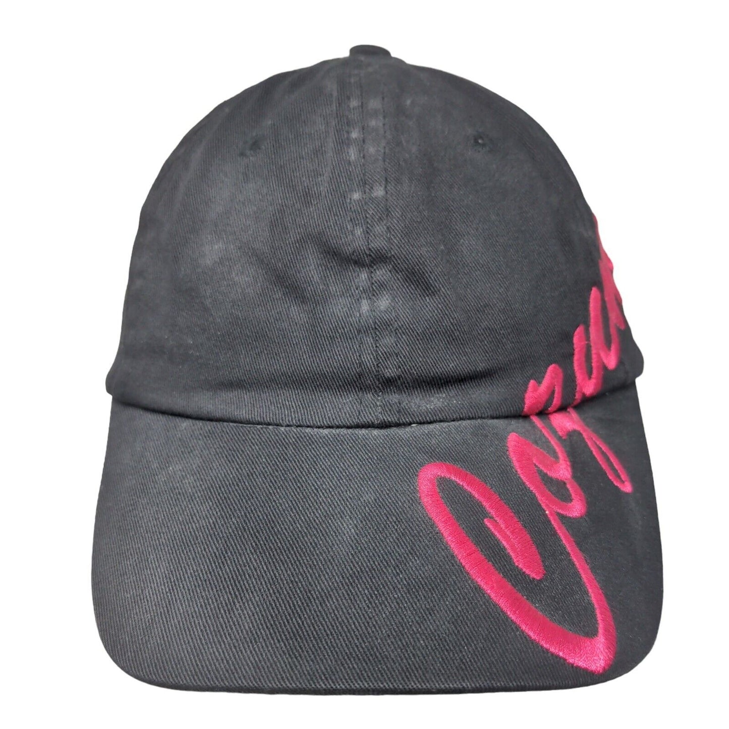Cozumel Mexico Slideback Hat Black One Size Embroidered Usharis 6 Panel
