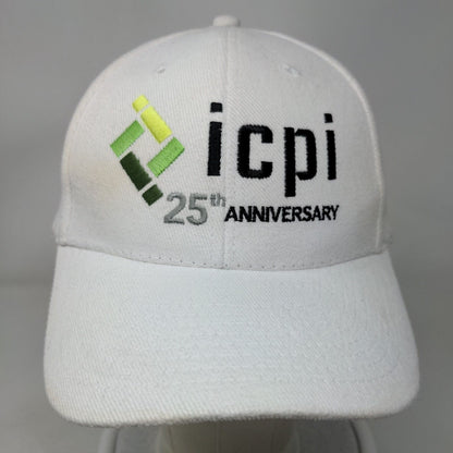 icpi 25th Anniversary Slideback Hat White One Size Embroidered Nissun Cap