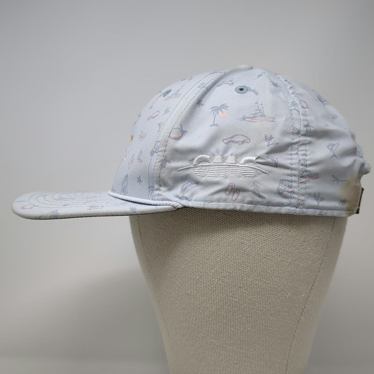 Imperial Snapback Hat Blue One Size The Players 2025 Rope Brim All Over Print
