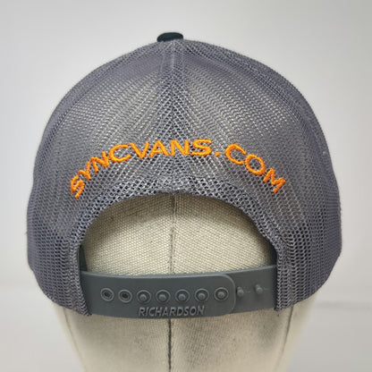 Richardson Trucker Hat Black Gray One Size Sync Vans Logo Mesh Snapback