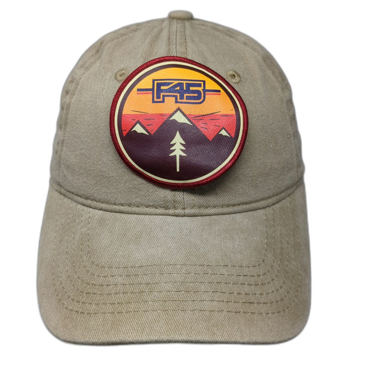 F45 Training Fitness Mountains Beige One Size Baseball Cap Slideback Hat Cotton
