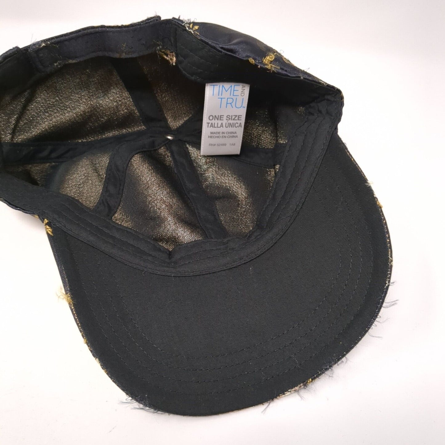 Time And Tru Strapback Hat Multicolor OS Adjustable Embroidered Floral 6 Panel