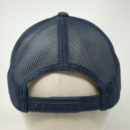 TravisMathew Trucker Hat Blue One Size Snapback Mesh Stripes Patch Golf Cap