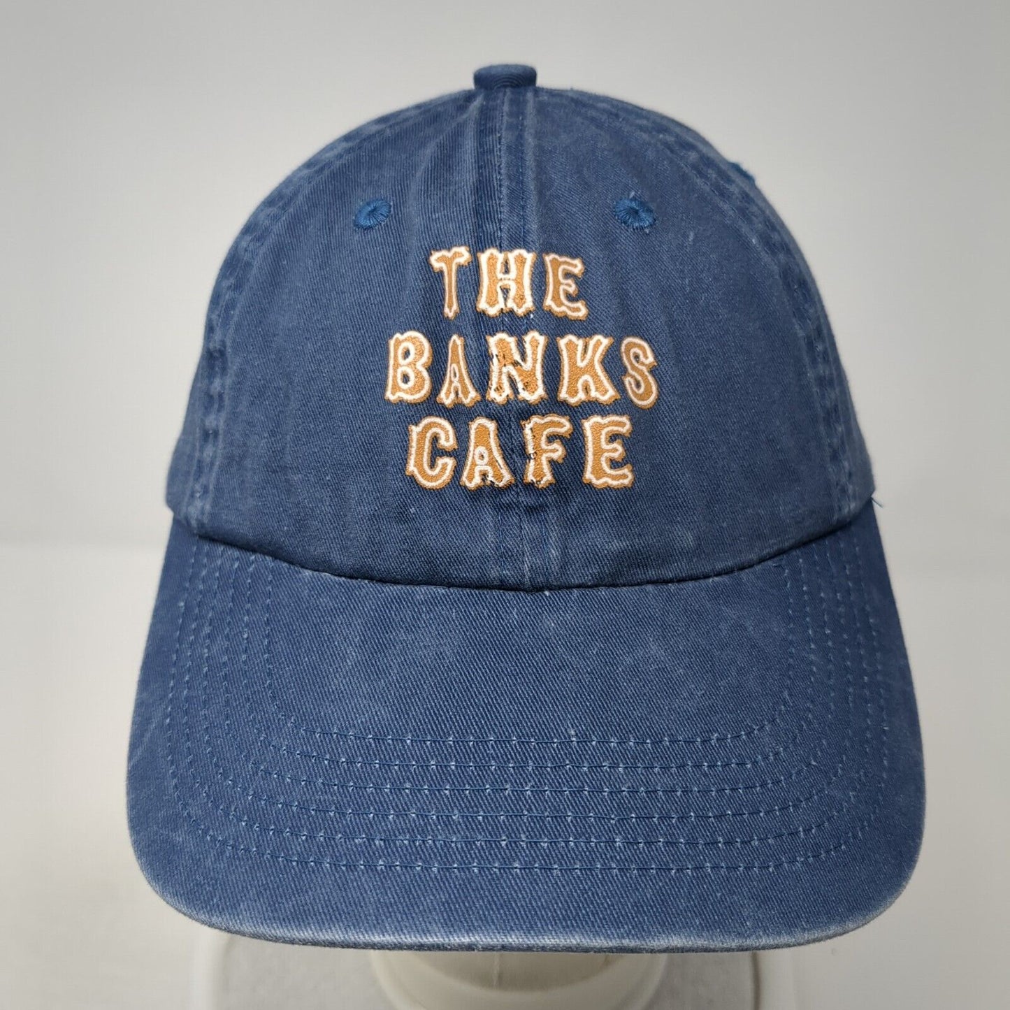 The Banks Cafe Slideback Hat Blue One Size Adjustable Port Authority