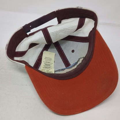 Patagonia Trucker Hat Brown Orange White OSFM Mesh Back Bear Mountain Snapback
