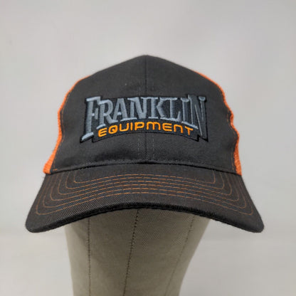 Franklin Equipment Mens Snapback Mesh Back Hat Gray Orange Size OSFM Embroidered