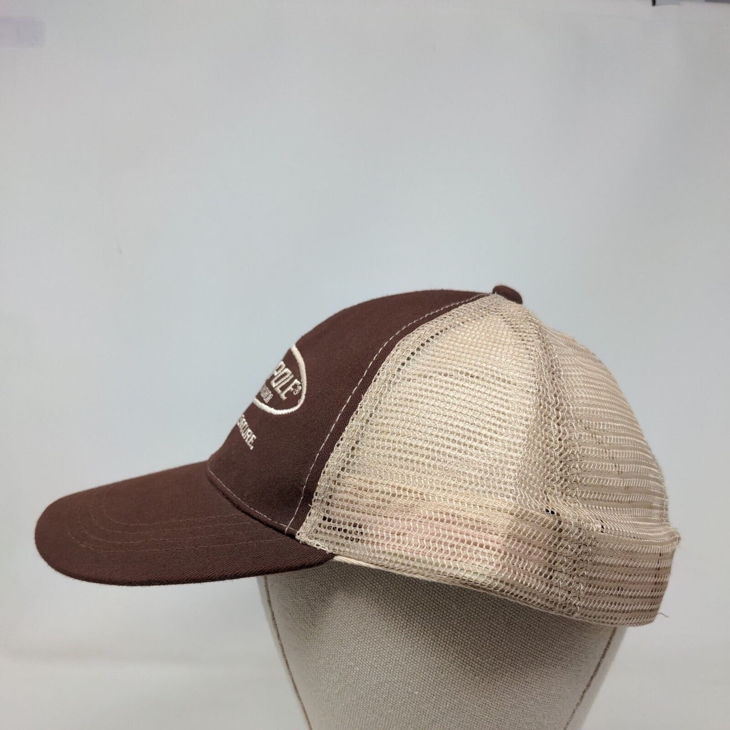 Power-Pole Shallow Water Anchor Swift Silent Secure Trucker Hat Brown OSFA Mesh